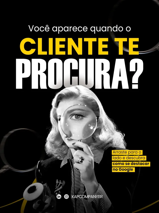 Capa de post do Instagram da KAP: você aparece quando o cliente te procura?